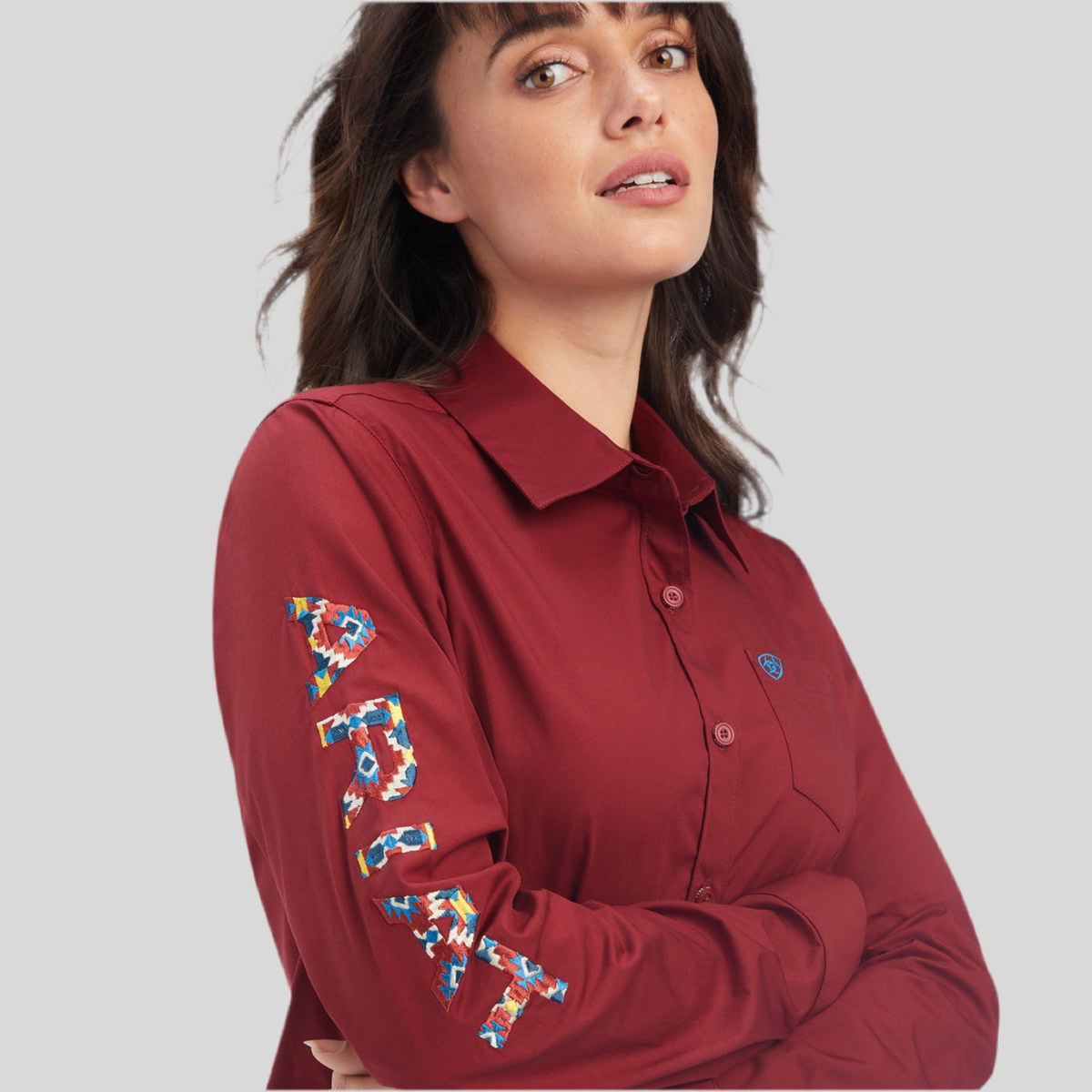 Camisa Ariat Team Kirby Stretch Rouge Red 10041434
