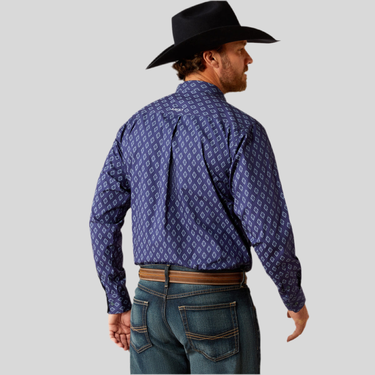 Camisa Ariat Cadde classic Fitt Estampado azul 10054085