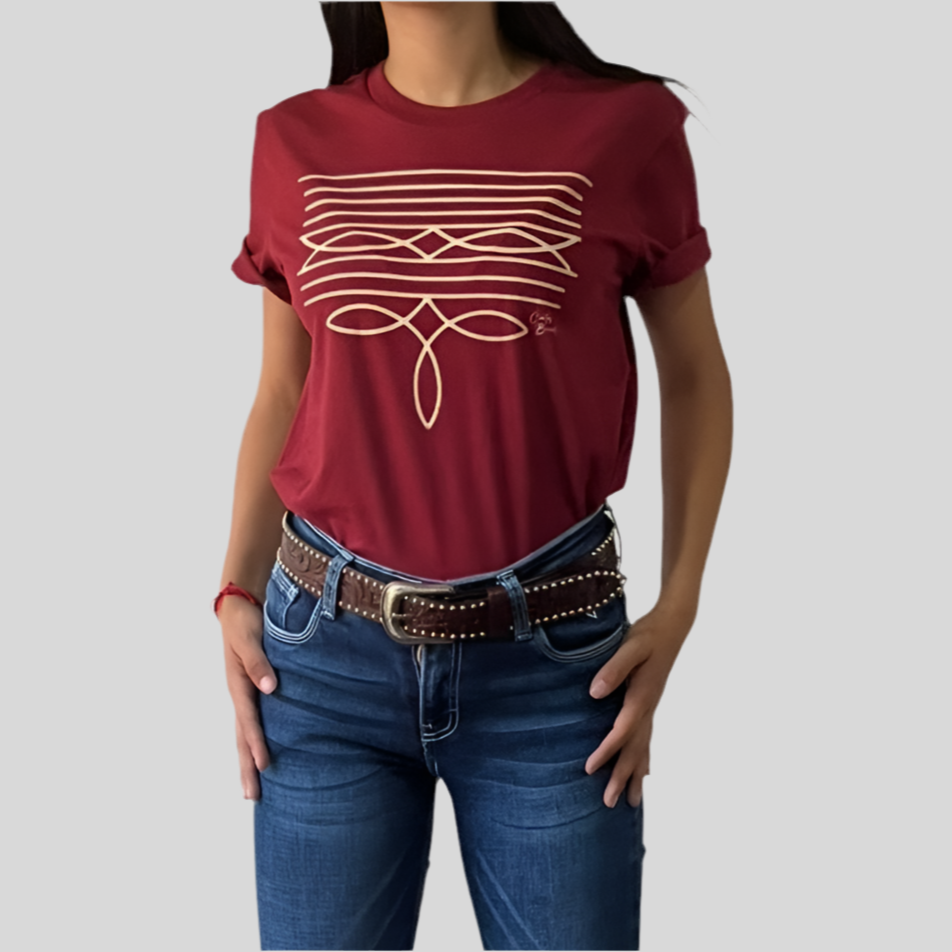 Playera Cactus Brand Ringlee Roja