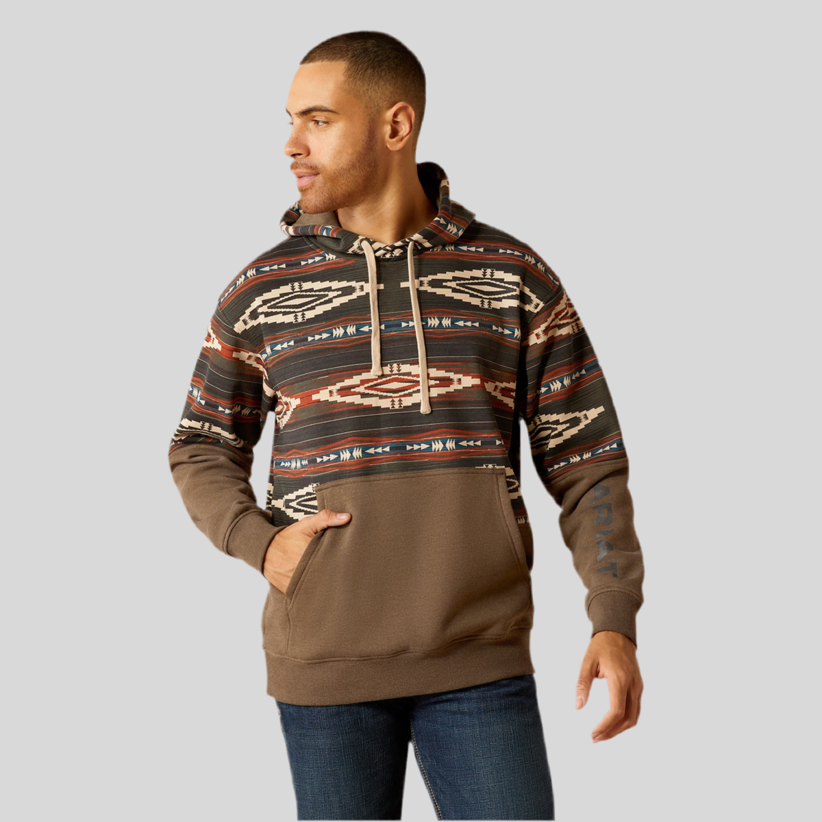 Color Block Hoodie Brindle 10052452