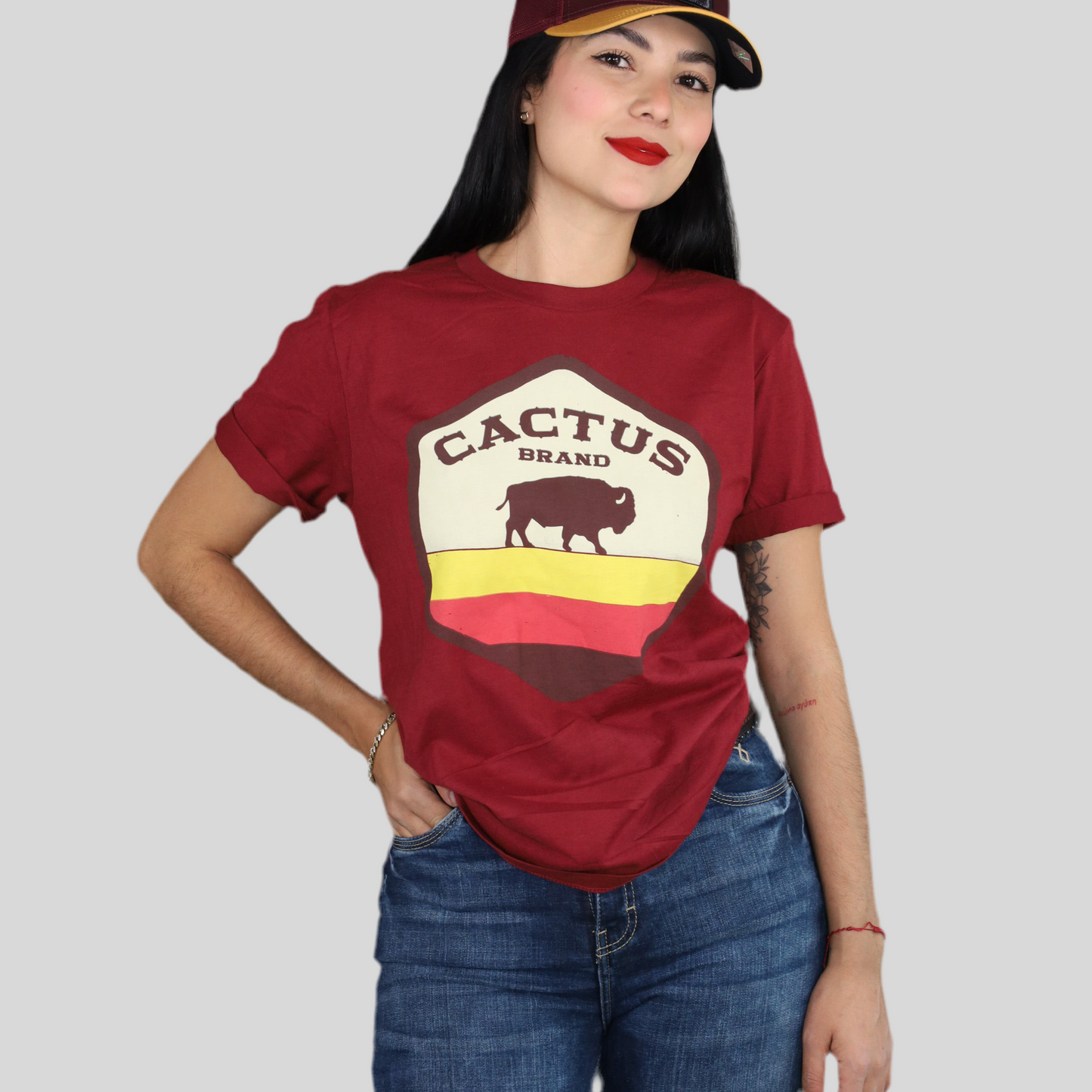 Playera Cactus Brand Bisonte