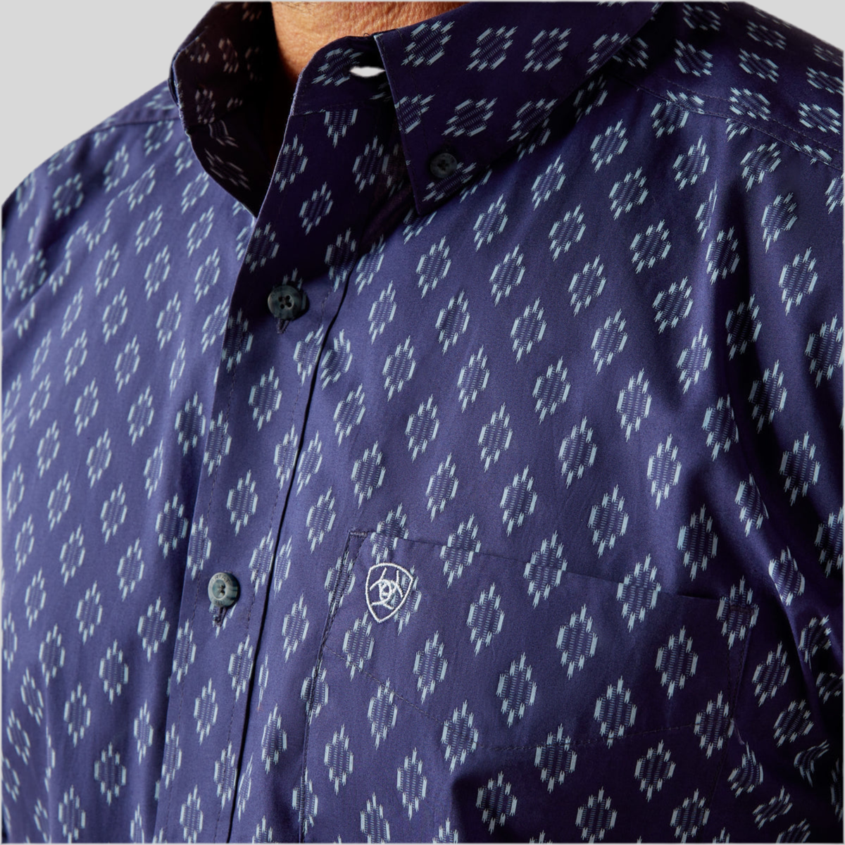Camisa Ariat Cadde classic Fitt Estampado azul 10054085