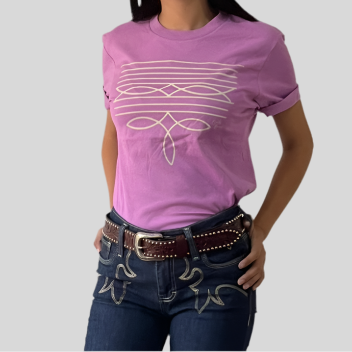 Playera Cactus Brand Ringlee Morada