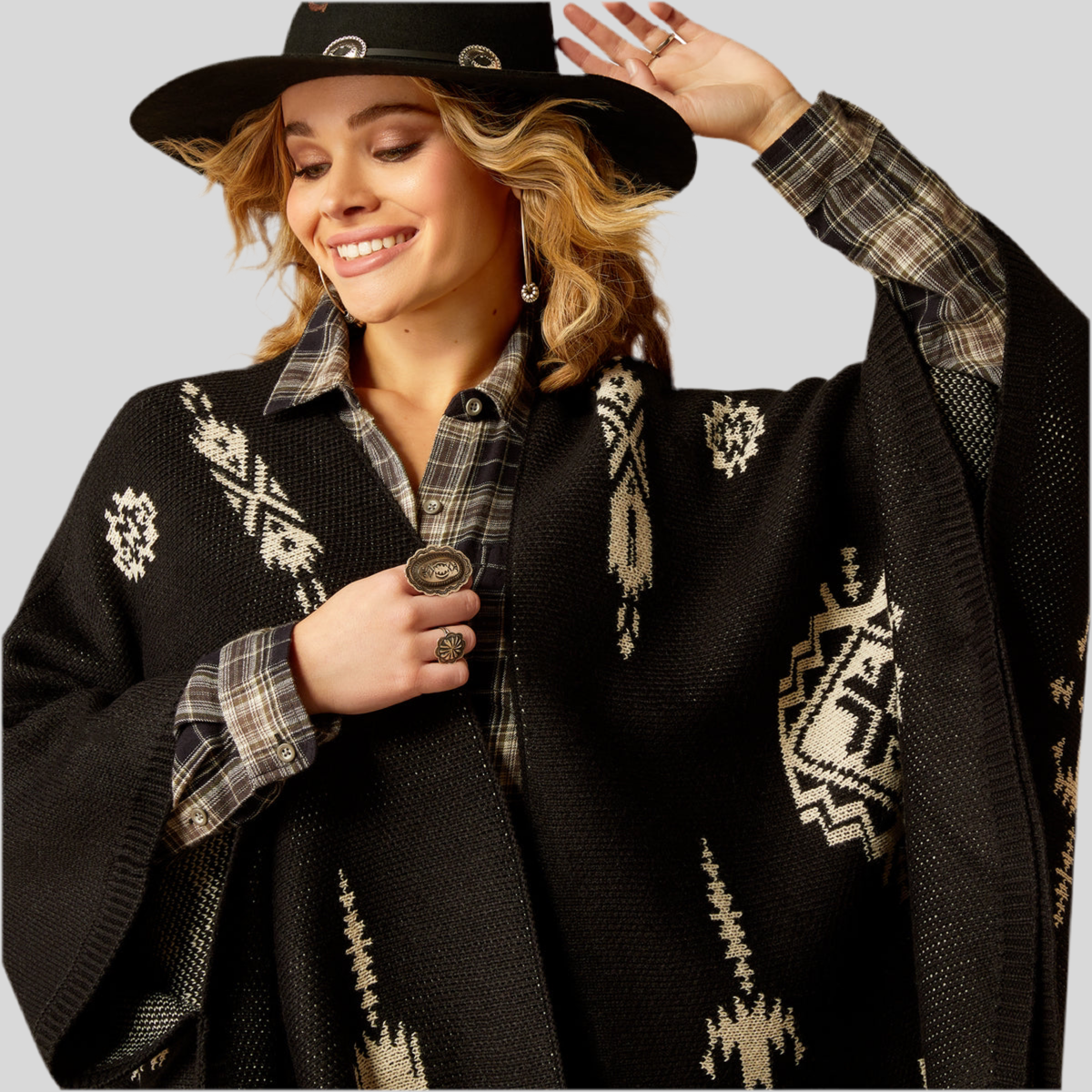 Delta Poncho Black/ Summer Sand 10052047