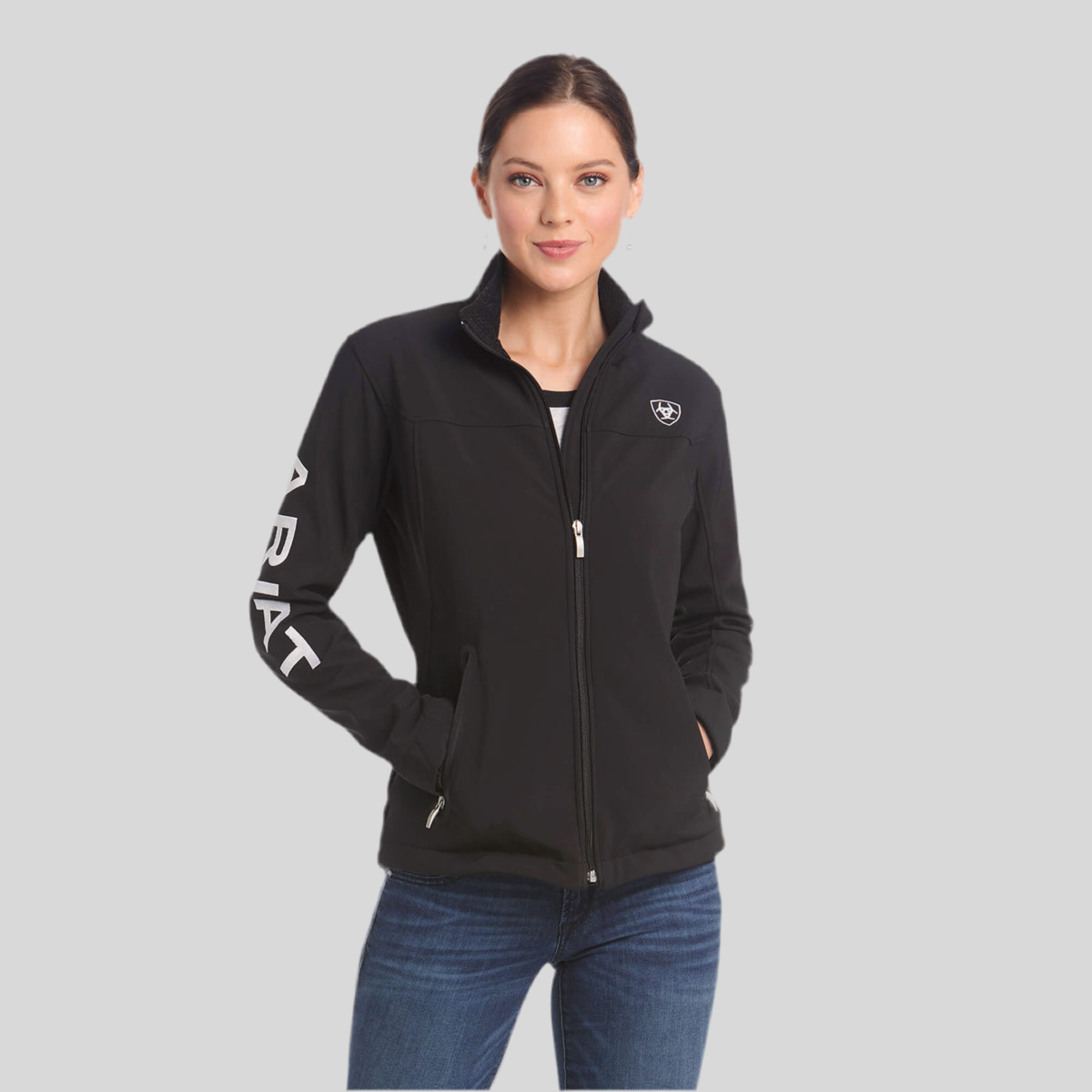 Chamarra Ariat New Team Softshell Negro 10019206