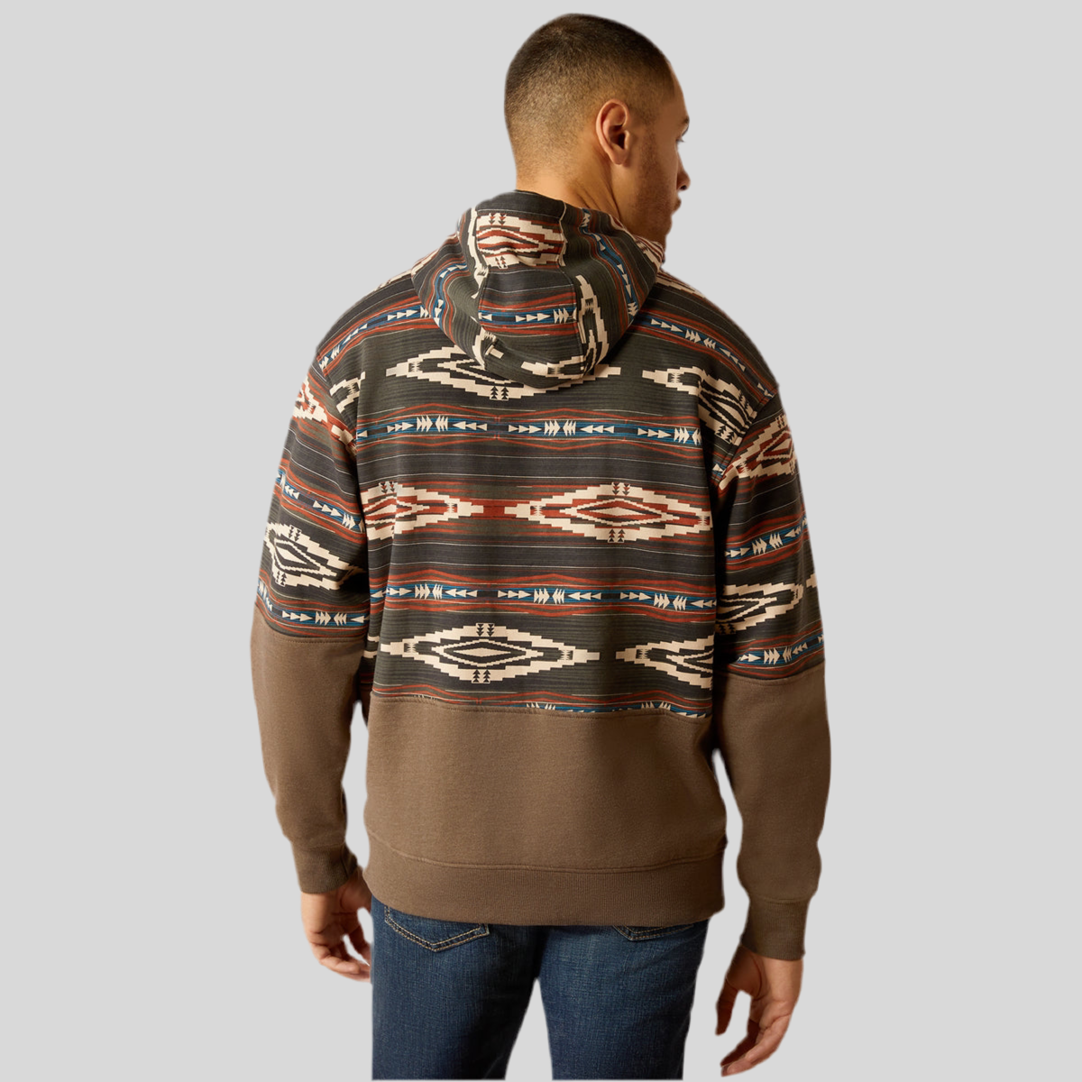 Color Block Hoodie Brindle 10052452