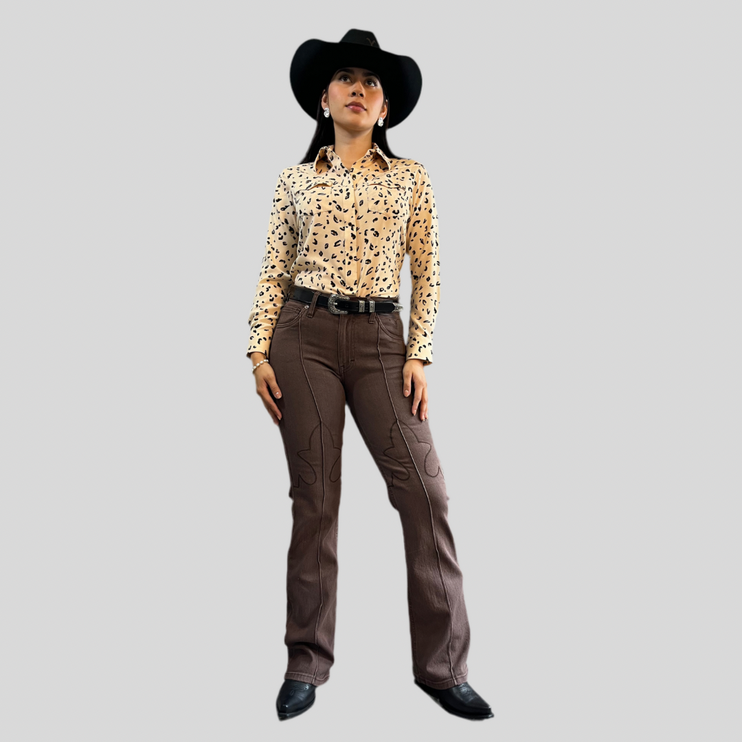 Pantalón Cactus Brand Coffe
