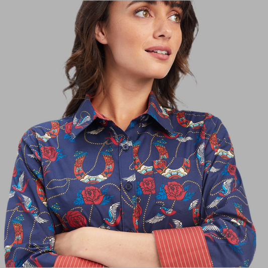 Camisa Ariat Kirby Stretch Ropey Rose 10041532