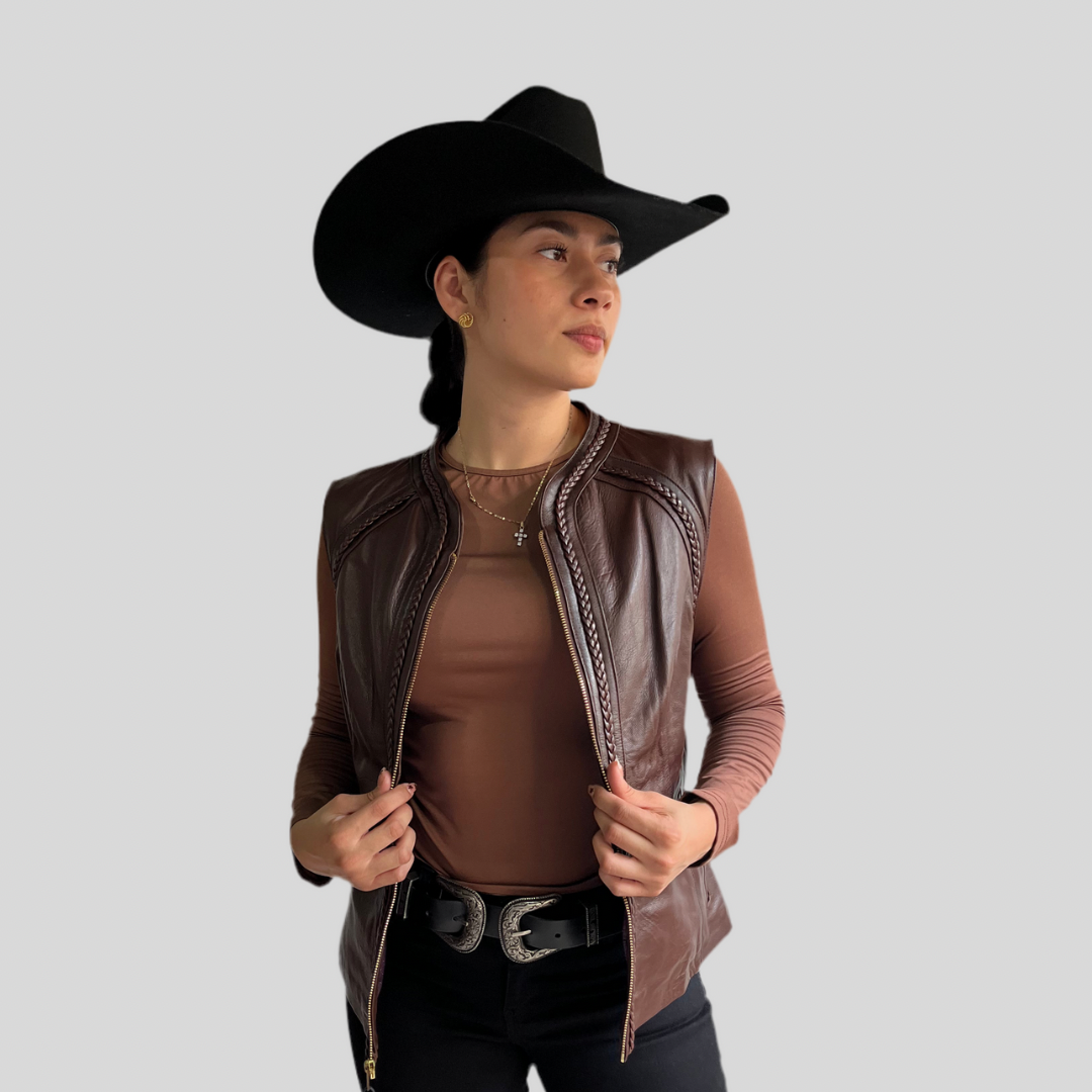 Chaleco Dama STR chocolate