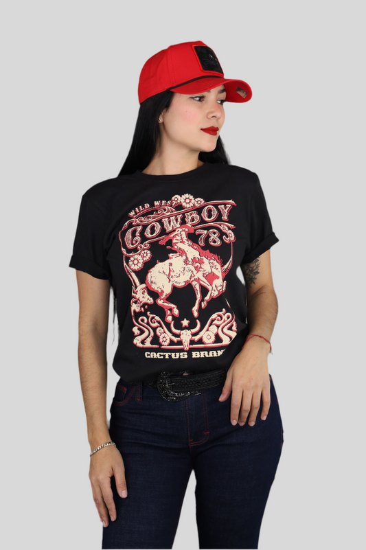 Playera Cactus Brand Cowboy 78