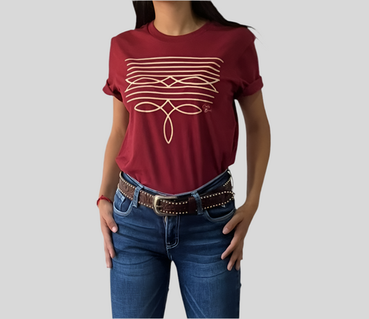 Playera Cactus Brand Ringlee Roja