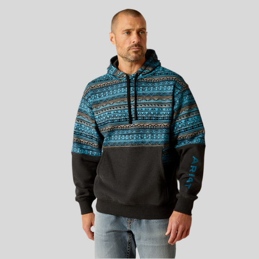 Color Block Hoodie Turquioise 10052450