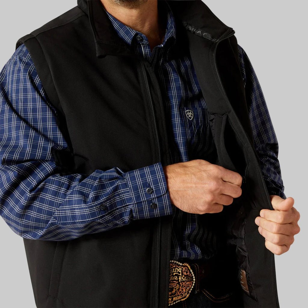 Chaleco Ariat Field Insulated Black Zip