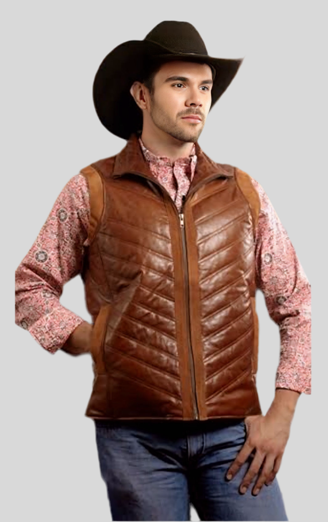 Chaleco Old West Piel Miel