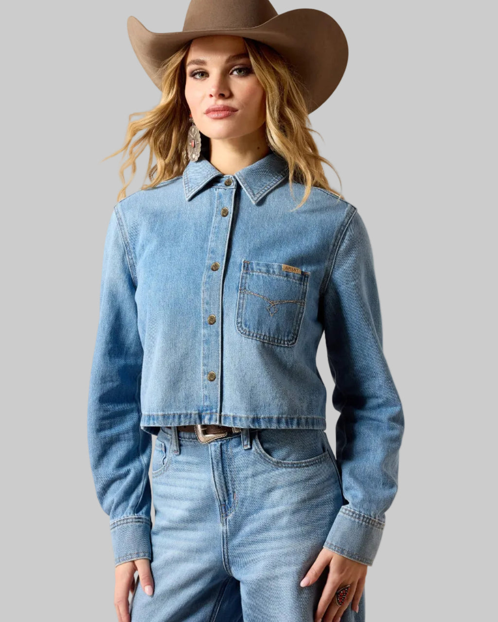 Camisa Ariat Cropped Comfort