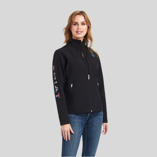 Team Logo Softshell Chimayo JKT Black/New Mexico Navy Print 10042185