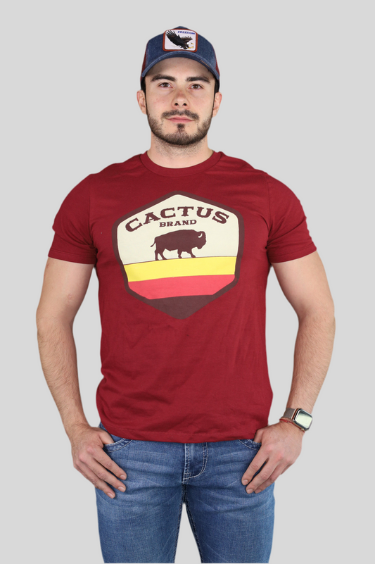 Playera Cactus Brand Bisonte