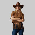 Blusa Cactus Brand flecos negra