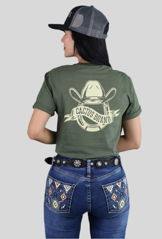 Playera Cactus Brand Militar