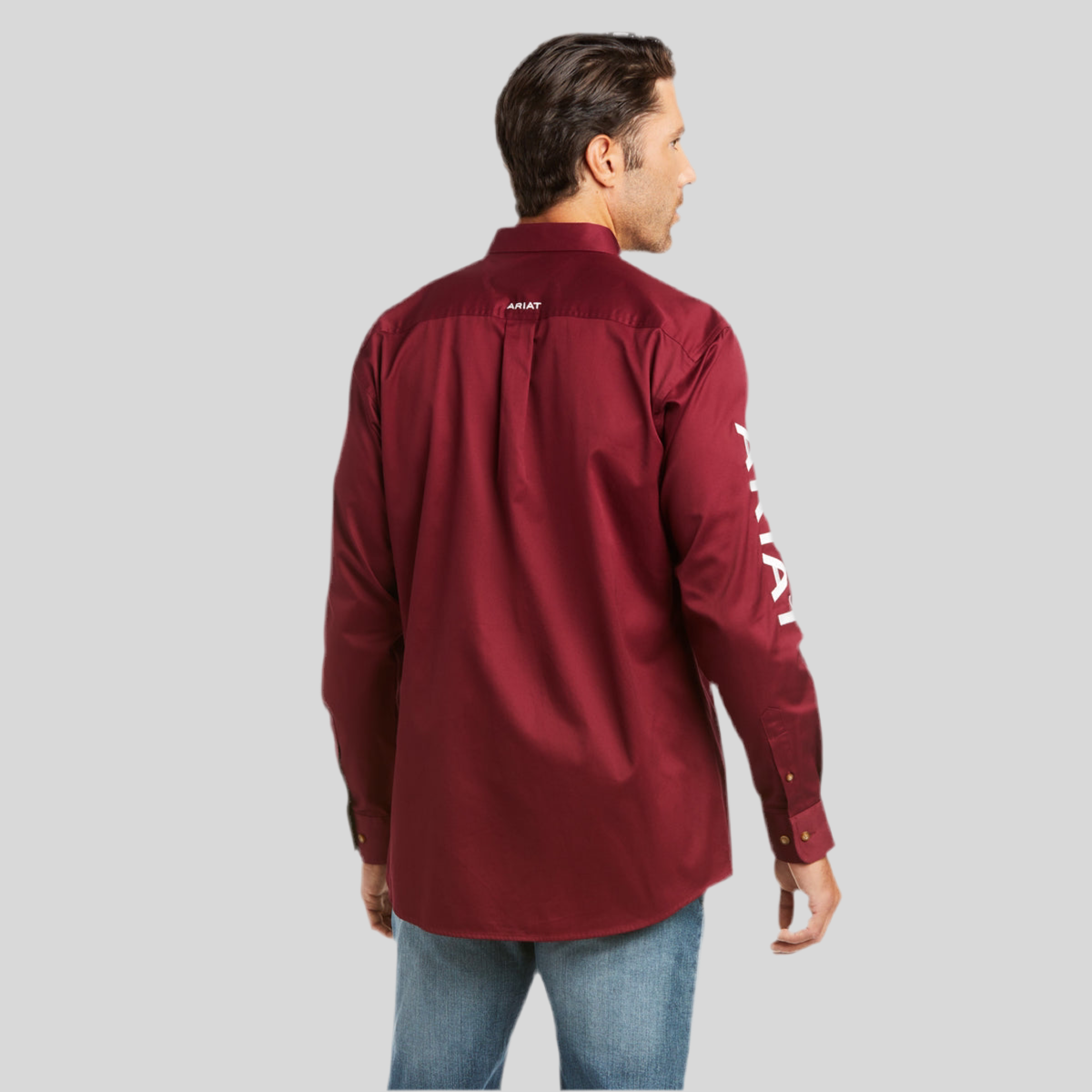 Camisa Ariat Team Logo Twill Tinto Corte Fitted