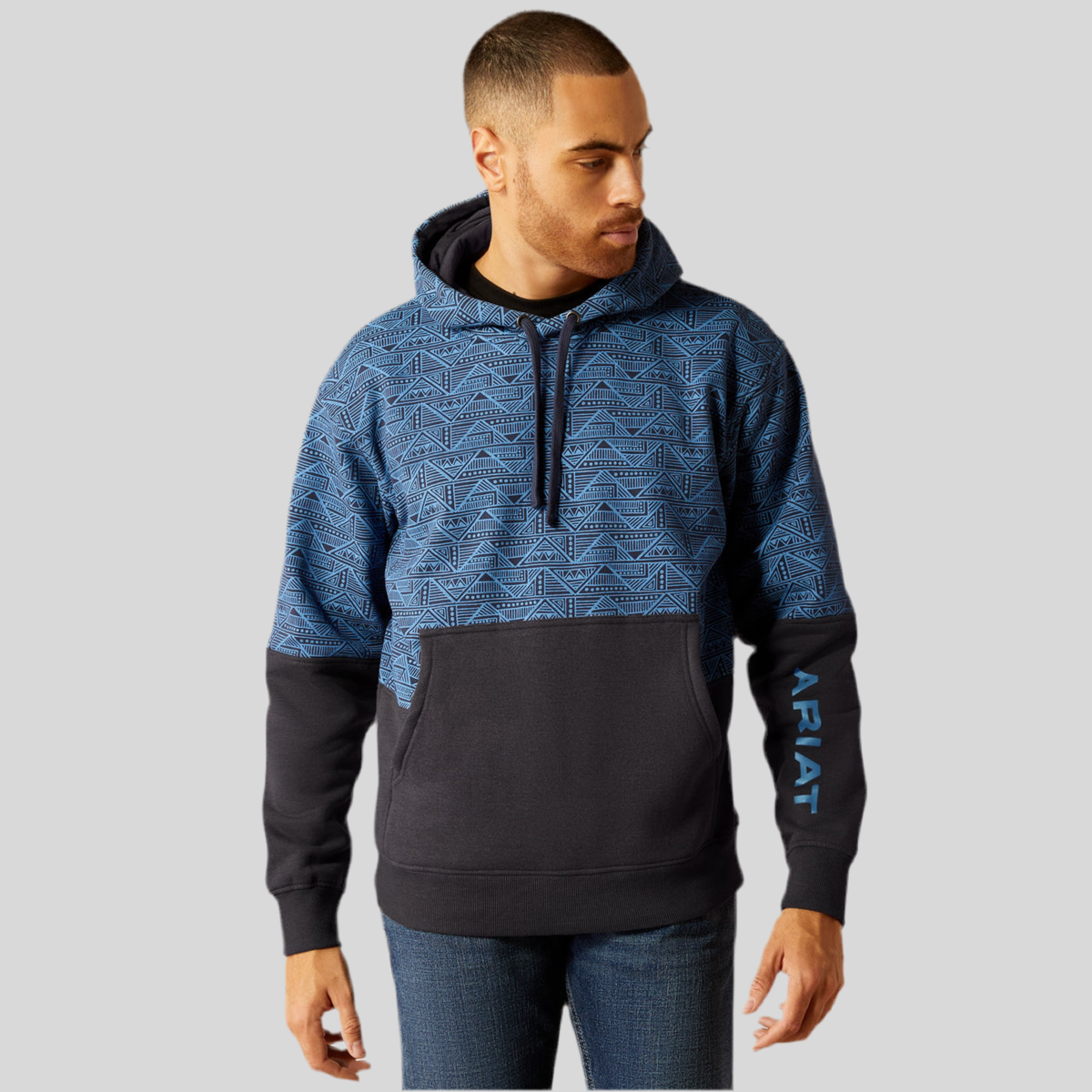 Color Block Hoodie Blue 10052451
