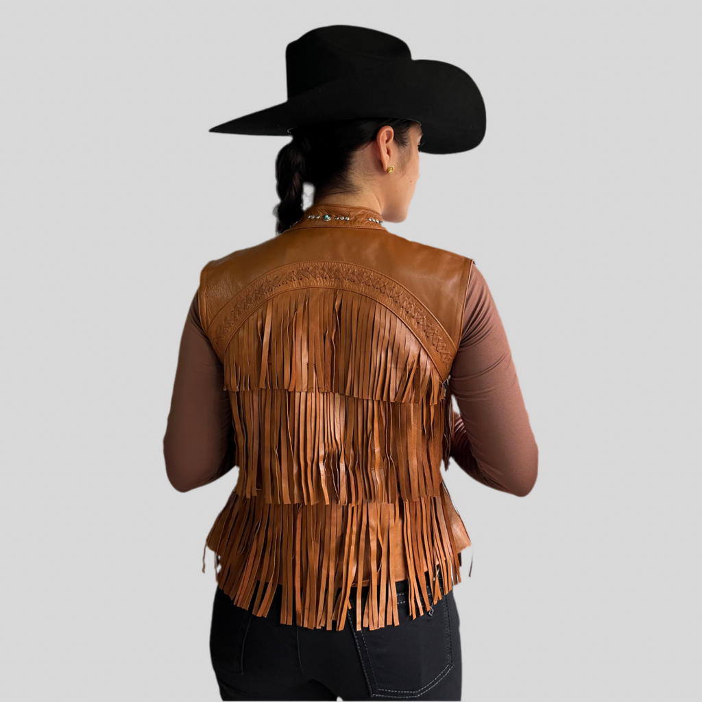 Chaleco dama STR café