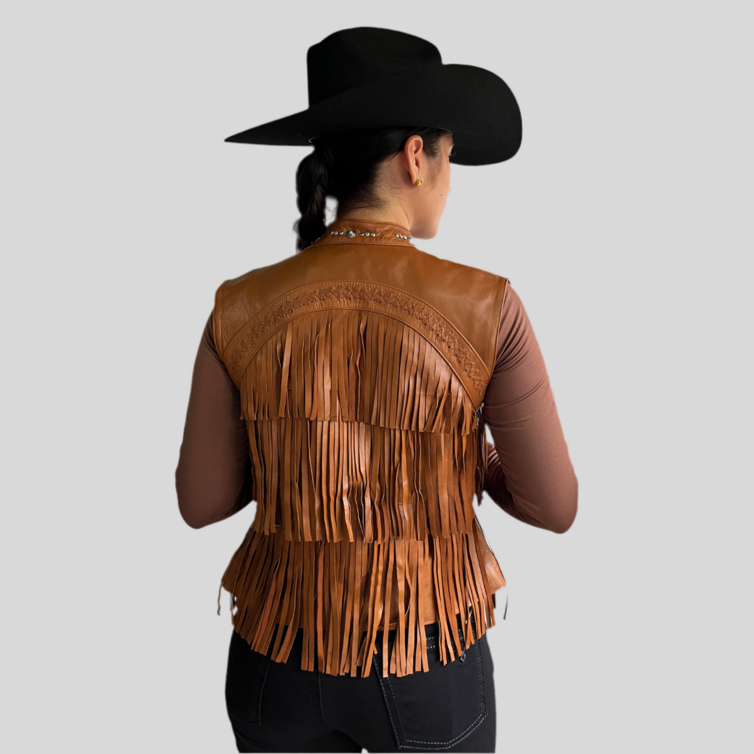 Chaleco dama STR café