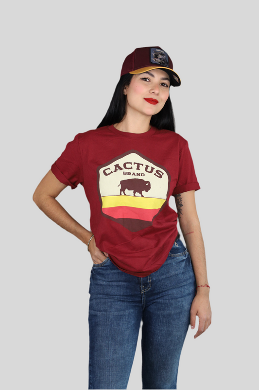 Playera Cactus Brand Bisonte