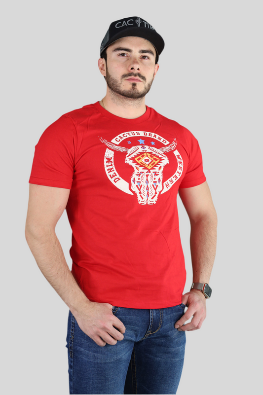 Playera Cactus Brand Torito Roja