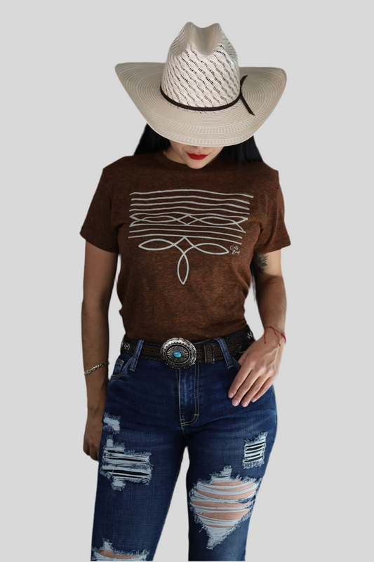 Playera Cactus Brand Ringlee Café