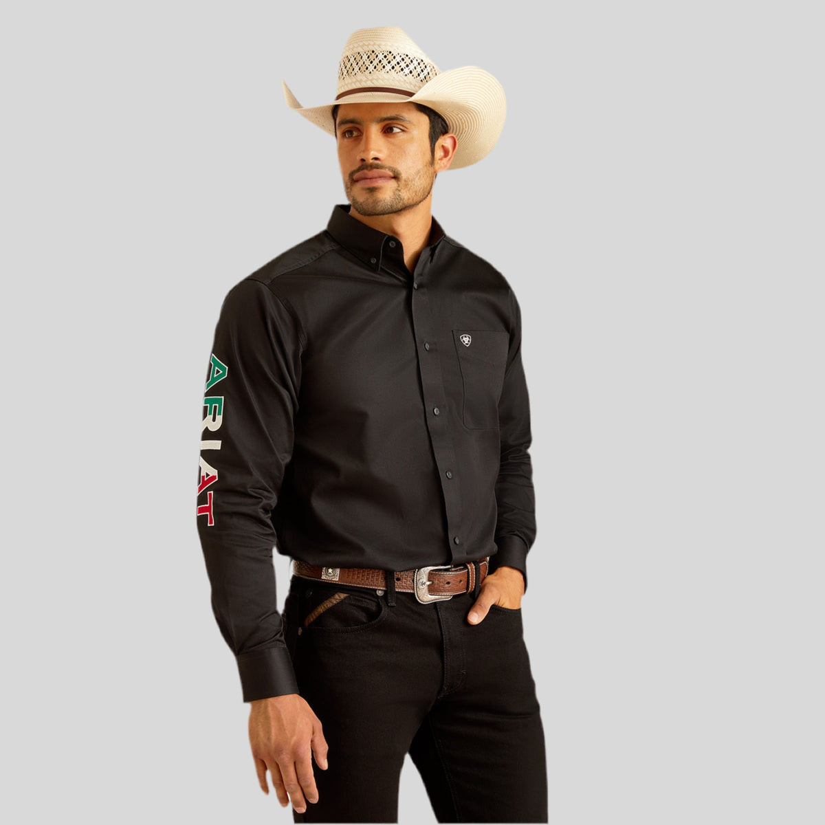 Camisa Ariat Team Logo México Negro