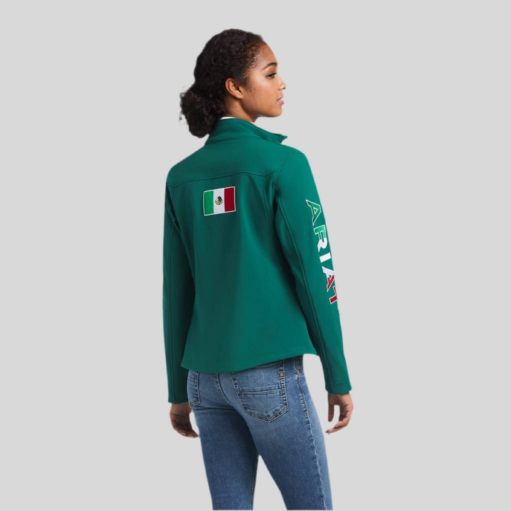 Chamarra Ariat Softshell New Team México Verde