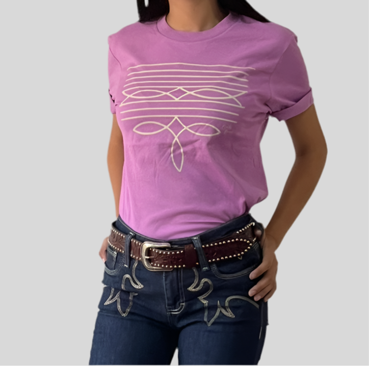Playera Cactus Brand Ringlee Morada