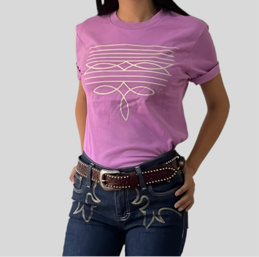 Playera Cactus Brand Ringlee Morada