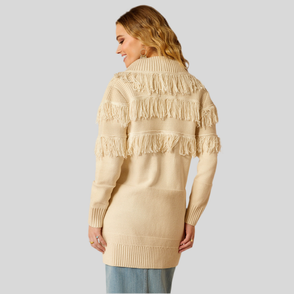Suéter Ariat Luz Fringe Summer Sand