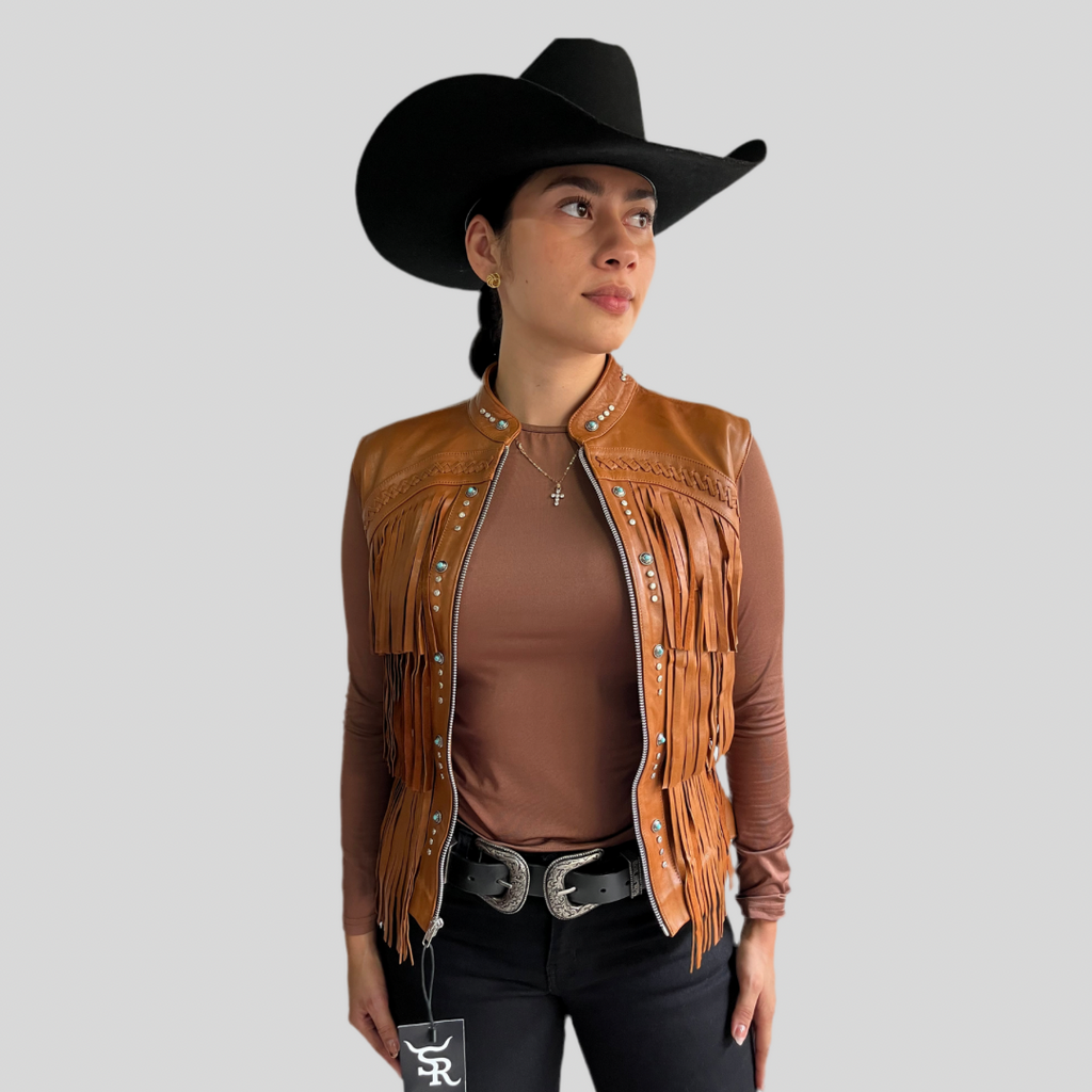 Chaleco dama STR café