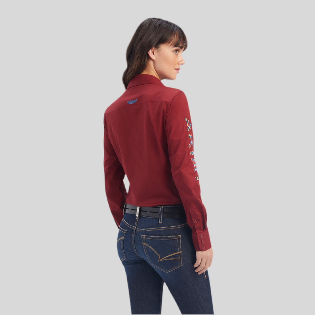 Camisa Ariat Team Kirby Stretch Rouge Red 10041434