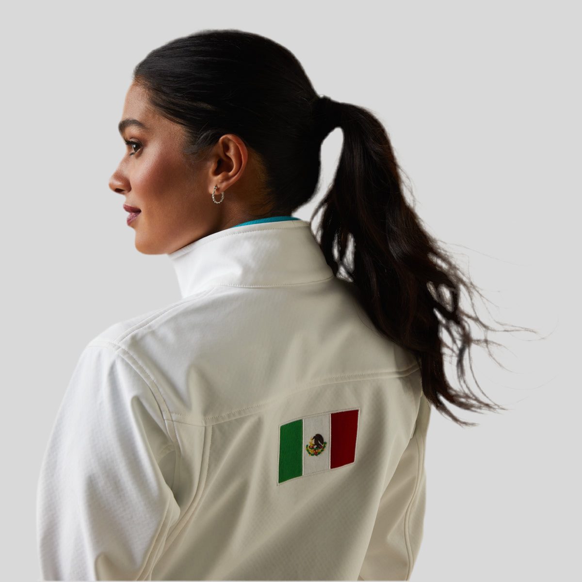 Chamarra Ariat New Team Softshell México Blanco 10043548