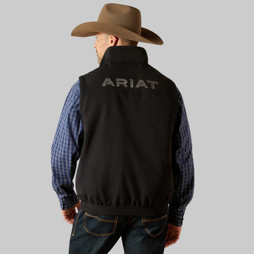 Ariat Men's Field Insulated Black Zip Vest 10062517