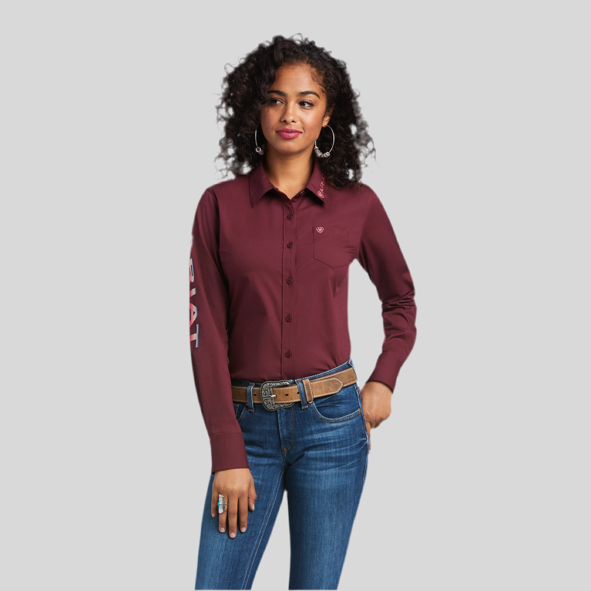 Camisa Team Kirby Stretch Zinfandel 10039458