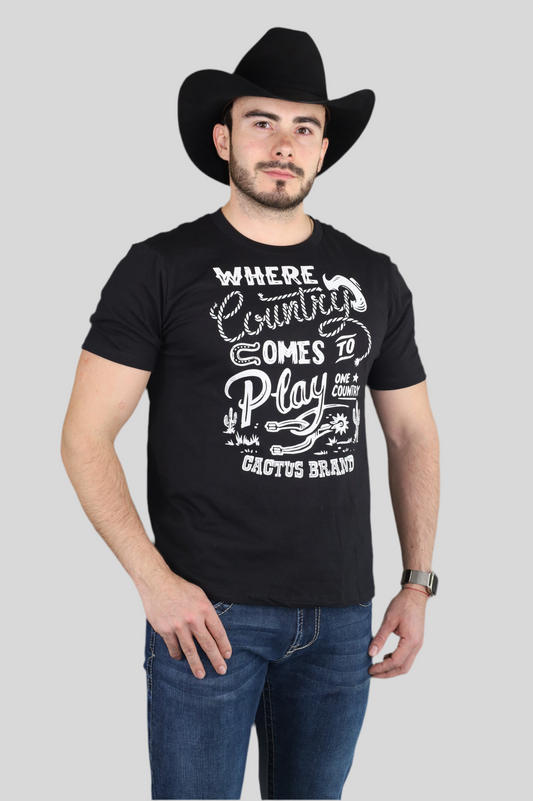 Playera Cactus Brand Where Country