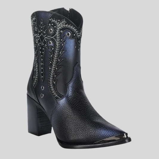 Botin Cuadra Dama #4I15RS Res Santana Negro.