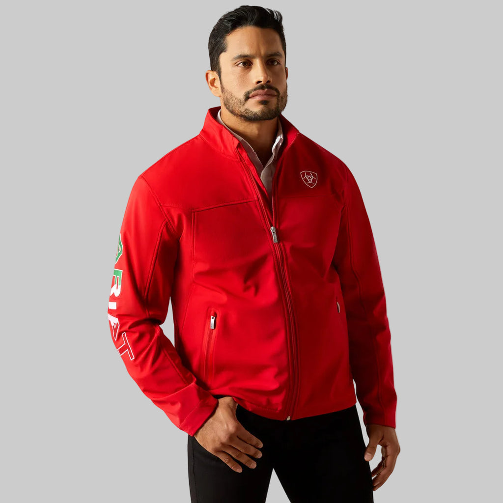 Chamarra Ariat Softshell New Team México Rojo