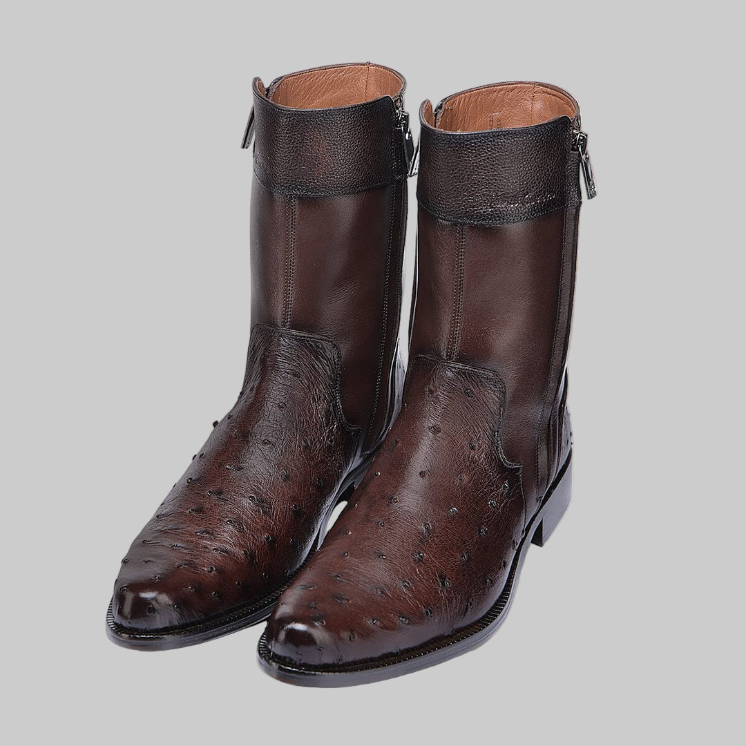 Bota Cuadra Avestruz/Ternera Café 834AVTS