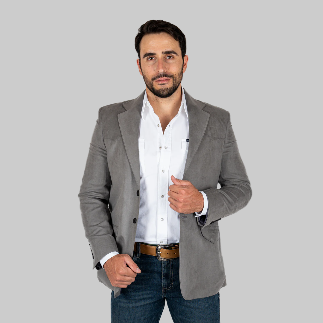 Saco Vaquero Old West Gamuzona Gris