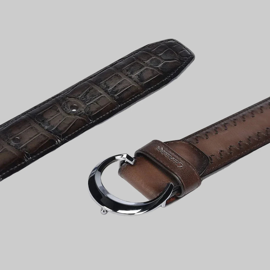 Cinto Cuadra Alligator Cafe CS571AL