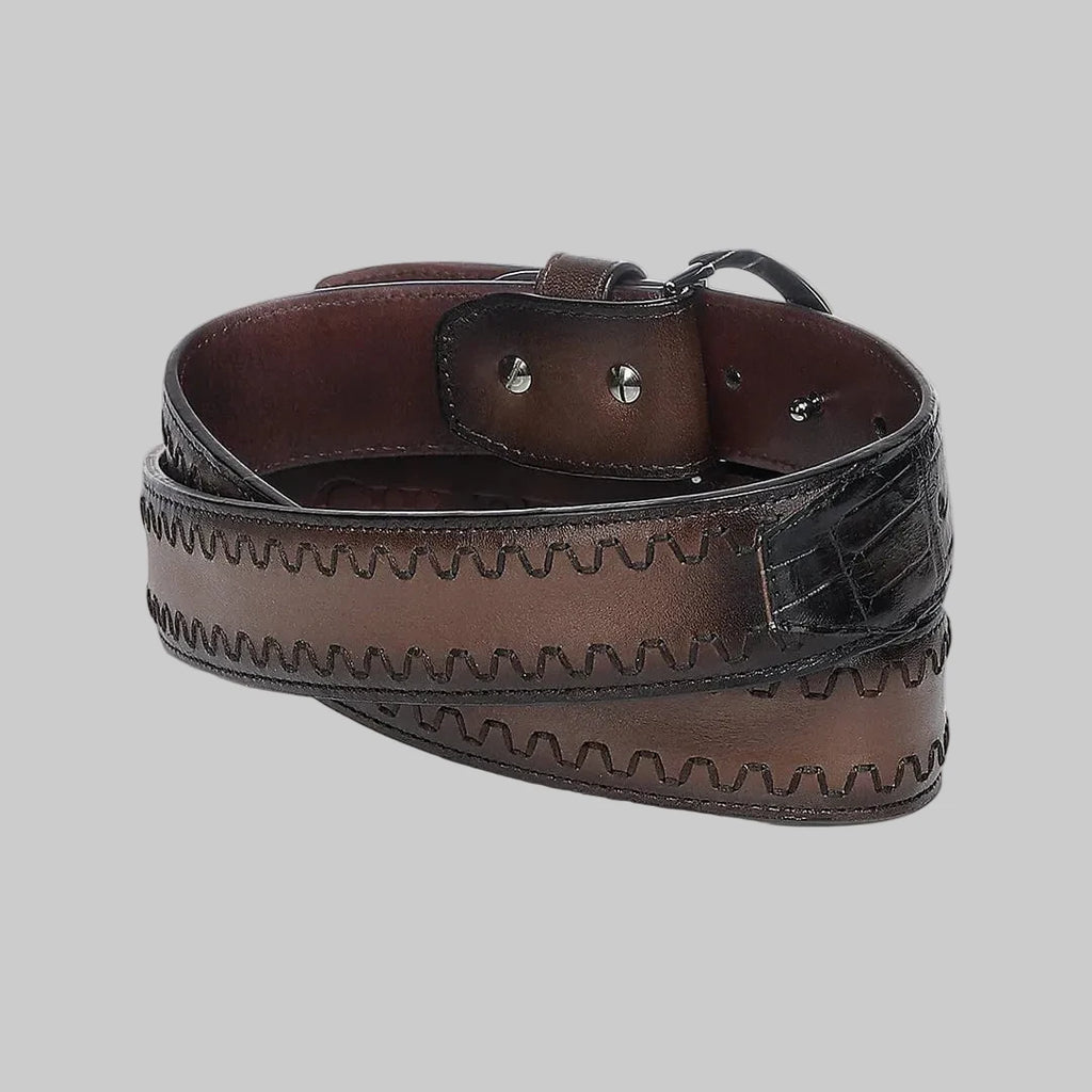 Cinto Cuadra Alligator Cafe CS571AL