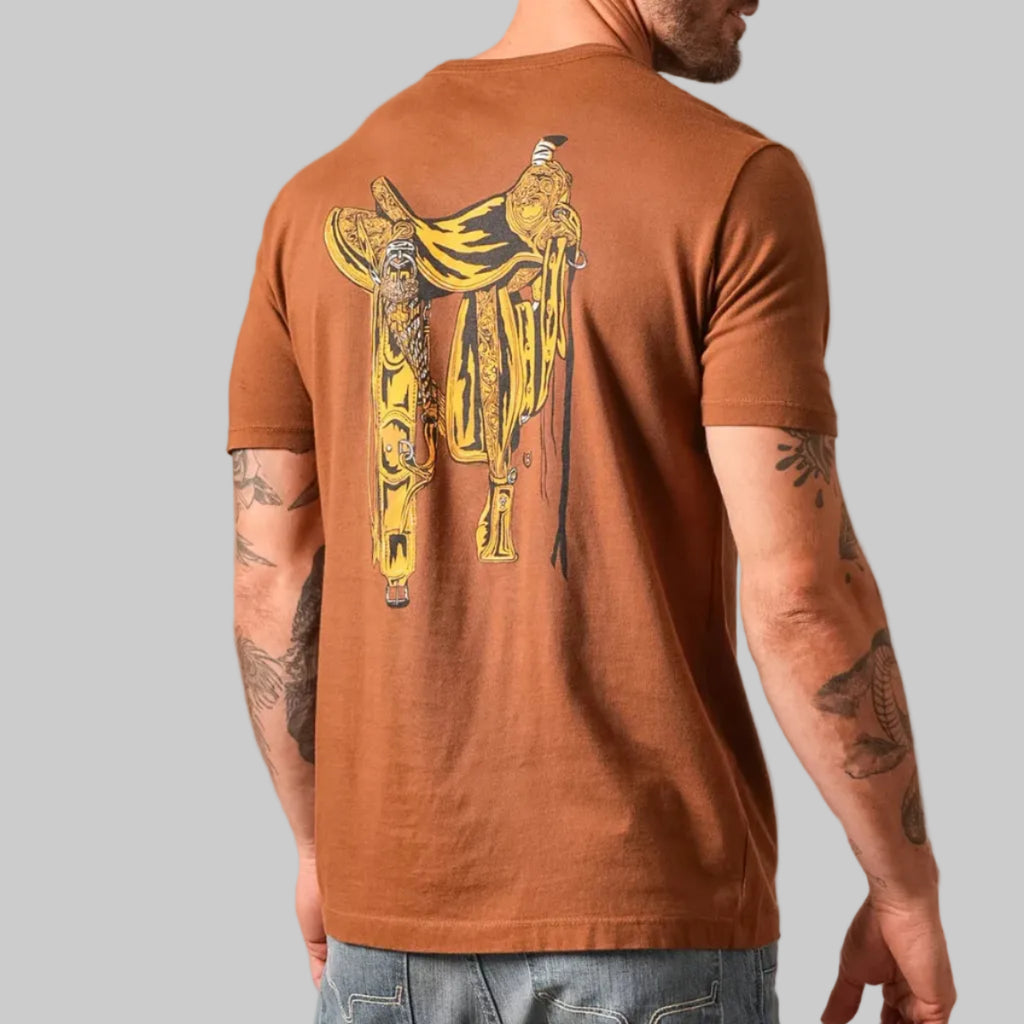 Playera Kimes Ranch Lucky B Saddle Dark-Brown