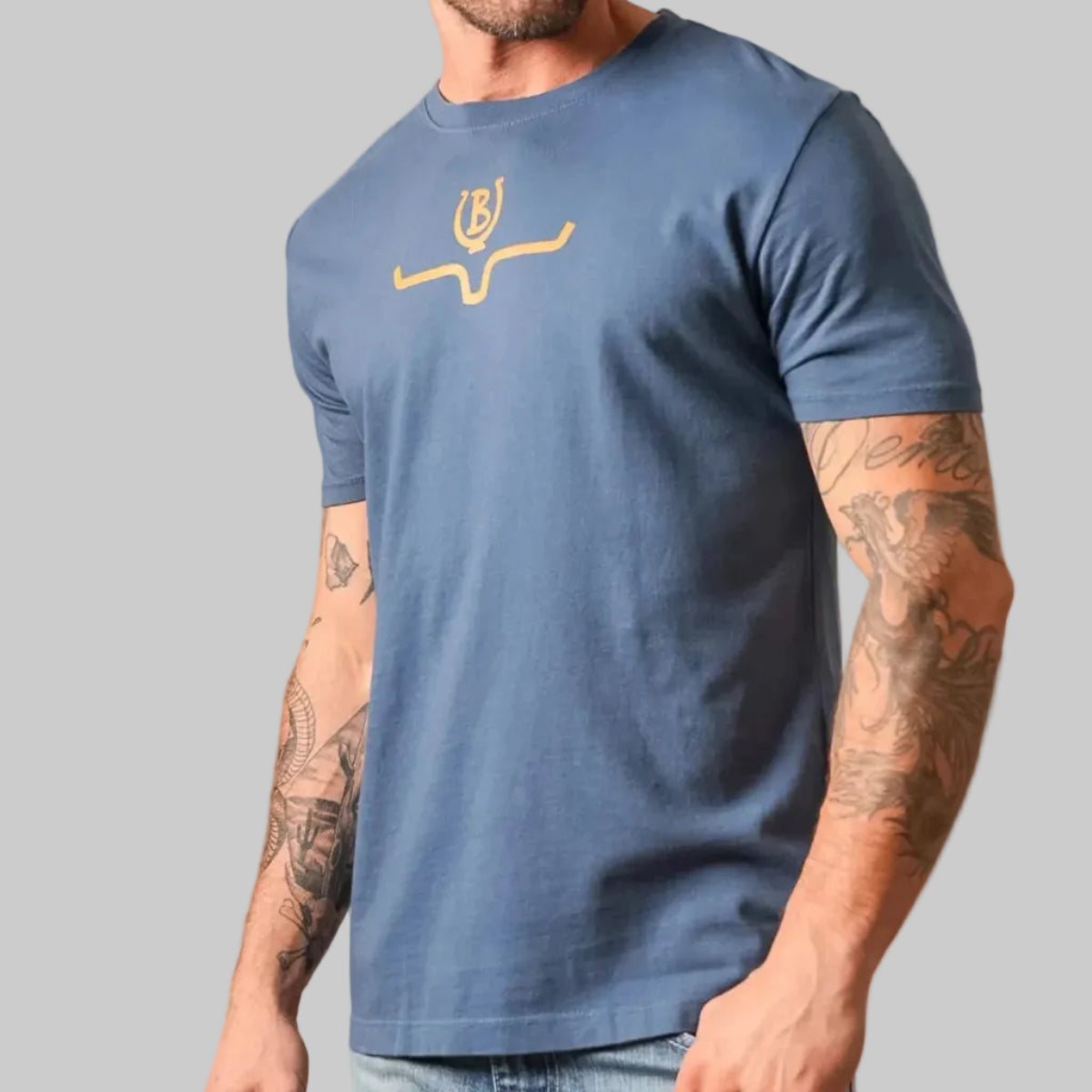 Playera Kimes Ranch Lucky B Saddle Dark-Blue