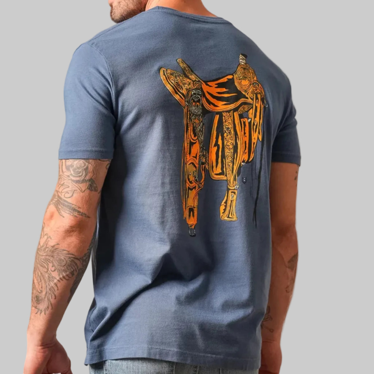 Playera Kimes Ranch Lucky B Saddle Dark-Blue